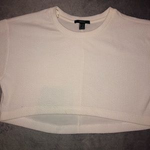White cropped sweater